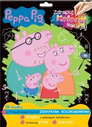 Peppa Pig. Zdrapuj, koloruj, naklejaj - praca zbiorowa
