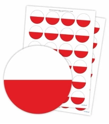 Naklejki patriotyczne - Flaga Polski 48szt - LearnHow