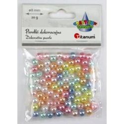 Koraliki plastikowe perełki 8mm 20g - Titanum