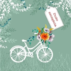 Karnet Swarovski kwadrat CL3405 Dużo szczęścia - Clear Creations