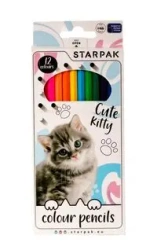 Kredki ołówkowe Kitty 12 kolorów 12 sztuk