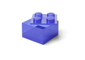 LEGO(R) pojemnik klocek czwórka transparentny fiolet - NHG