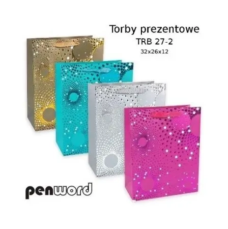 Torebka prezentowa 32x26x12cm MIX - Penword