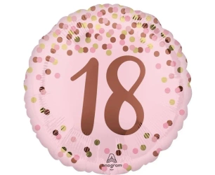 Balon foliowy Pretty pink 18th Birthday 46cm - Anagram
