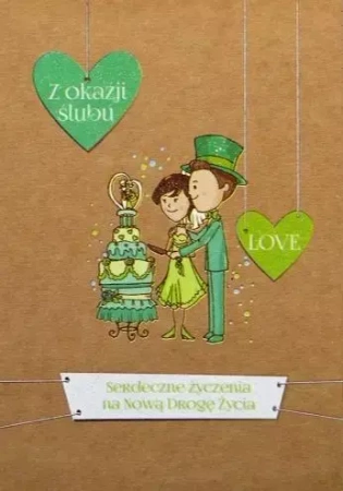 Kartka okolicznościowa eko Ślub TS48 - Trend