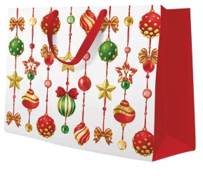 Torebka prezentowa Strojne ozdoby, pozioma duża