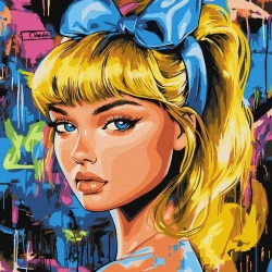 Malowanie po numerach -Nowoczesny Kopciuszek 40x40 - Ideyka