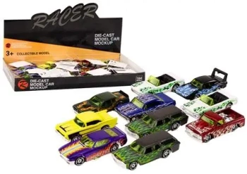 Samochód wyścigowy resorak metalowy 1:64 MIX - Leantoys