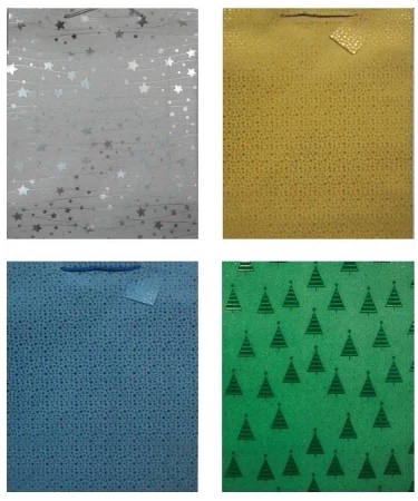 Torebka ozdobna brokat złocona Święta PL-9 duza - Panorama