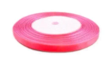 Wstążka satynowa różowa 6mmx32m - Brewis