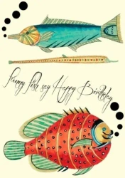 Karnet B6 z kopertą Urodziny Ryby 2 - Madame Treacle