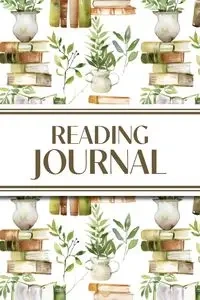 Reading Journal (Watercolour Stacked Books with Potted Plants) - Revive Stationery