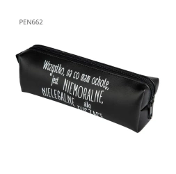 Piórnik jednokomorowy czarny - Wszystko, na co mam - Pajacyk