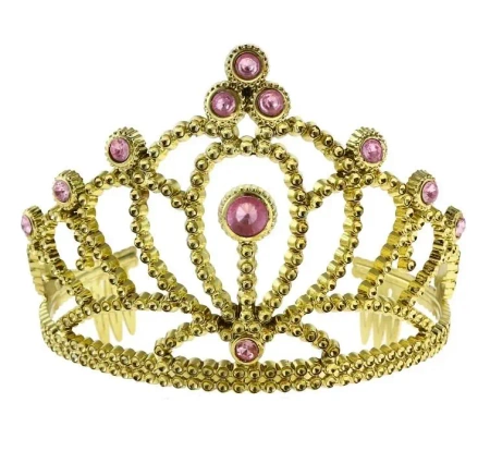 Diadem księżniczki z różowymi perłami - Godan