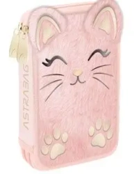 Piórnik poj z wyp Astrabag Fluffy Kitty ASTRA - ASTRA papiernicze