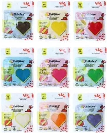 ChildGen Naturalna ciastolina do zabawy 9 KOLORÓW eko-pack 9 szt