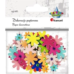 Dekoracje z kryształkiem mix 45szt - Titanum