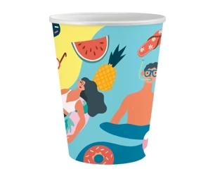 Kubeczki papierowe Summer - Let's Party 250ml 6szt - Godan