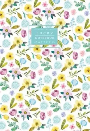 Notatnik ozdobny 64 strony linia Kwiaty niebieski - Fresh