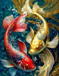 Diamentowa Mozaika Ryby w stawie NO-2003061 - Norimpex