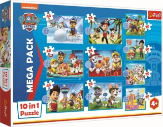 Puzzle 10w1 Niezawodna drużyna Psiego Patrolu - Trefl