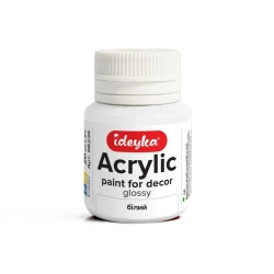 Farba akrylowa biała 20ml - Ideyka