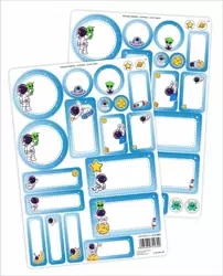 Naklejki imienne - Kosmos 44szt - LearnHow