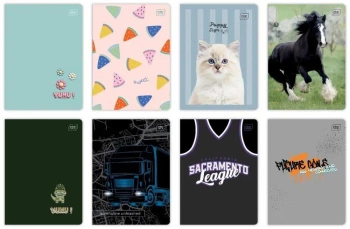 Zeszyt A5/32K 3 linia 70g UV mix (10szt) - INTERDRUK