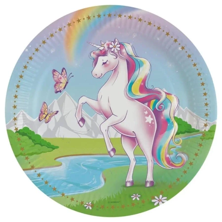 Talerze owalne papierowe 23cm 8szt - Amscan