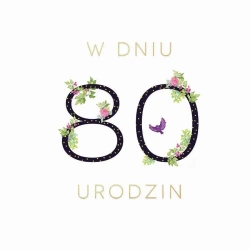 Karnet Swarovski kwadrat CL1880_PO Urodziny 80 - Clear Creations