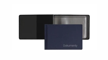 Okładka na dokumenty małe premium granat - Biurfol