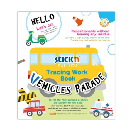 Książeczka do tworzenia naklejek Auta - Stickn
