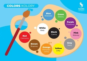 Fiszki do języka angielskiego - Kolory 3szt - Kunke