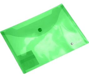 Teczka kopertowa A5 transparentna zielona - Titanum