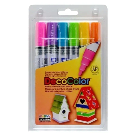 Markery do dekoracji różnych powierzchni 6szt - Marvy