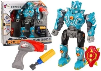 Robot do skręcania światła dźwięk turkusowy - Leantoys