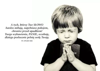 Kartka z wersetem. A tych, którzy Twe Słowo bardzo miłują...
