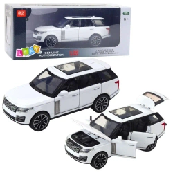 Range Rover metalowy suv światło dżwięk 1:32 biały - Leantoys