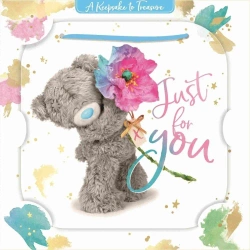 Karnet holograficzny 3D - Miś z kwiatem - Carte Blanche Greetings Ltd.