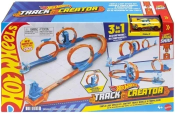 Hot Wheels Track Creator Tor Trzy Pętle - Mattel