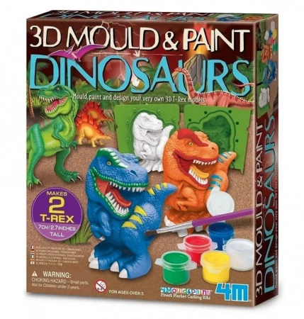 Odlewy gipsowe 3D. Dinozaury - 4M