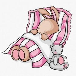 Malowanie po numerach - Good night bunny! Kids - Ideyka