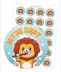 Naklejki pochwały - Myję zęby 24szt - LearnHow