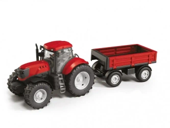 Traktor Adriatic z przyczepą czerwony - Bączek