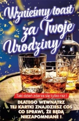 Karnet Urodziny z nakładką na butelkę - YEKU