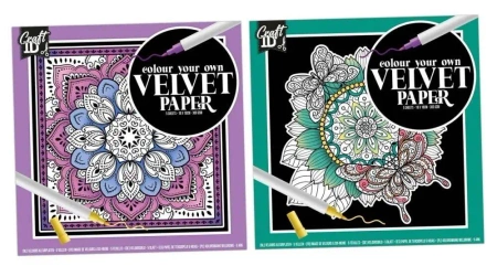 Papier do kolorowania aksamitny 5 arkuszy - Craft ID