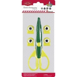 Zestaw nożyczki dekoracyjne + 4 dziurkacze - Titanum