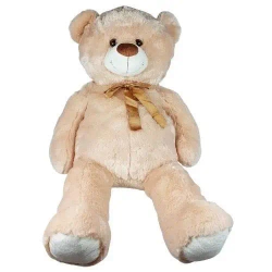 Miś pluszowy z kokardą 100cm beżowy - Madej