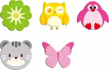 Notesy Samoprzylepne Kształty 45x45mm 50 kartek Słoik 75szt. Fun Joy Fjsn4523