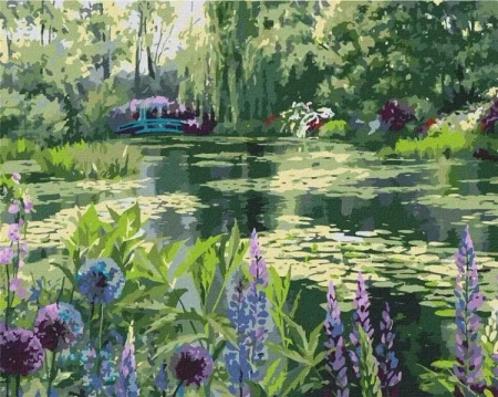 Malowanie po numerach - Ogród Moneta 40x50 - Ideyka